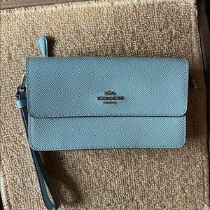 Lite blue Coach wristlet